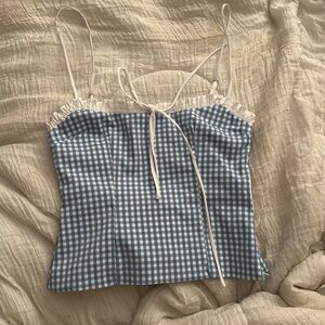 NWT Zara Gingham Top
